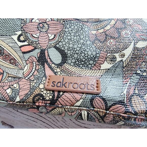 SakRoots crossbody bag purse brown pink orange Boho Style - Picture 3 of 13